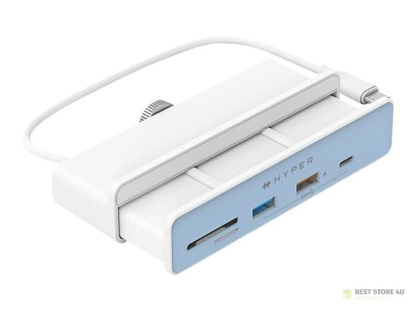 HiperDrive USB-C 6-in-1 -keskitin 4K HDMI -liitännällä iMacille 24"" | HDMI-porttien lukumäärä: 1