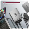 Miniatyrbild 3 av 10: Axagon ADSA-FPX USB-C 10Gbps FAST PORT X-adapter för 2,5"/3,5" SSD/HDD