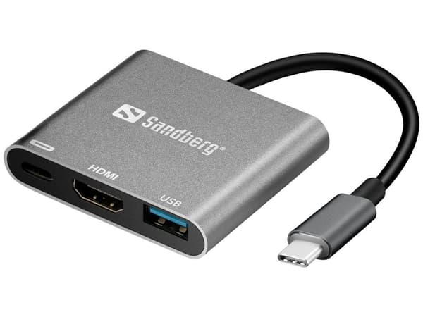 Sandberg USB-C Mini Dock 136-00 Aluminium, Hvid