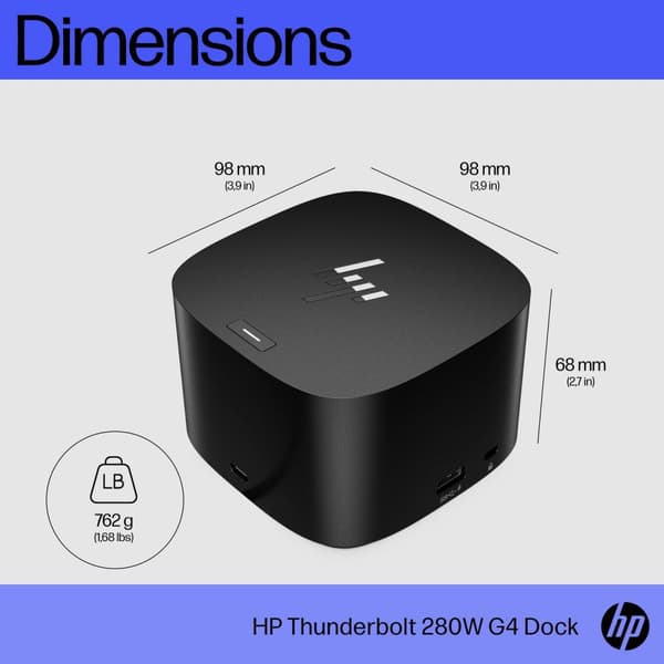 HP Thunderbolt Dock 280W G4 -telakointiasema, 4J0G4AA#ABB