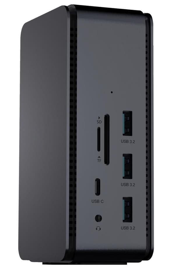 ProXtend USB4 Dubbel 8K Dockningsstation, Mörk Silver, DOCK2XUSB4