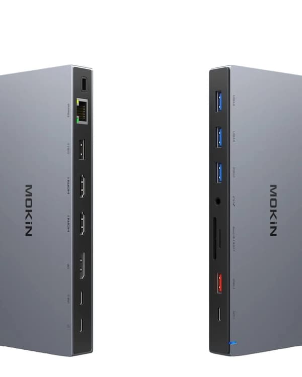 MOKiN USB C Docking Station, 15-i-1 porte, 4K Dual HDMI,15 i 1