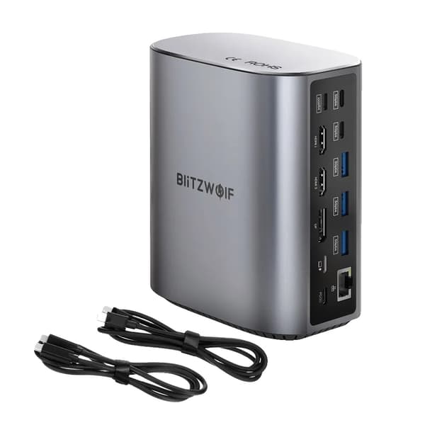USB C-dockningsstation, dubbla HDMI-utgångar, 4K-skärmstöd, hög hastighet för datatransfer