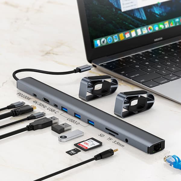 INF 10-i-1 USB-C-hubb: Utöka din dators potential