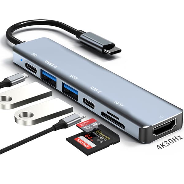 INF 7-i-1 USB-C-hubb: Utöka din anslutningsmöjlighet med enkelhet