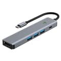 Miniatyrbild 1 av 4: INF 5-i-1 USB-C Hub: 4K30Hz + 3xUSB3.0 - Modell 2319