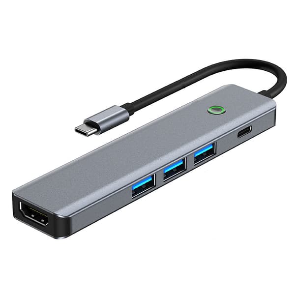 INF 5-i-1 USB-C Hub: 4K30Hz + 3xUSB3.0 - Modell 2319