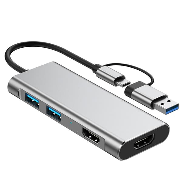 INF USB 3.0 & Type-C till Dual HDMI 1080P Dockningsstation