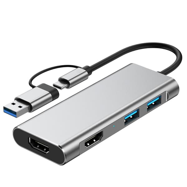 INF USB 3.0 & Type-C till Dual HDMI 1080P Dockningsstation
