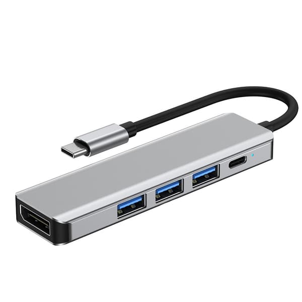 INF 5-i-1 USB-C Hub: 8K60Hz DisplayPort & 100W Strömförsörjning