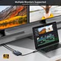 Miniatyrbild 7 av 7: NÖRDIC 1 till 4 Docking Station 2xHDMI 2K@60Hz USB-A & USB-C Kompatibel med USB 4,Windows och Mac1