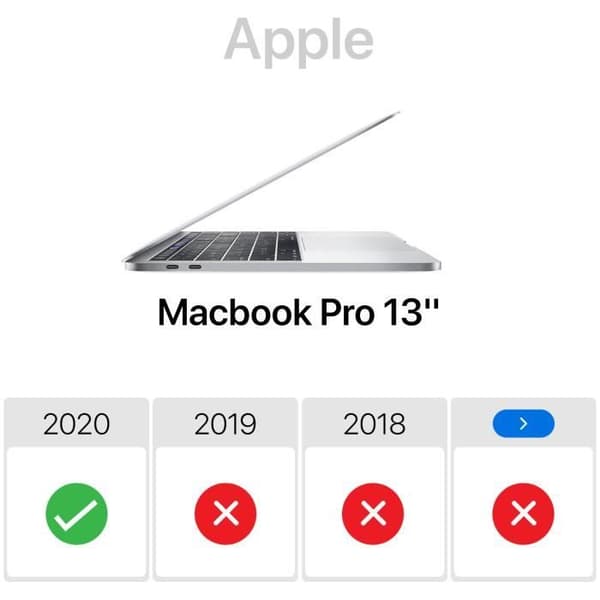 Skyddsskal - AVIZAR - Macbook Pro 13'' 2020 - Hårt polykarbonat - Silikon - Grå