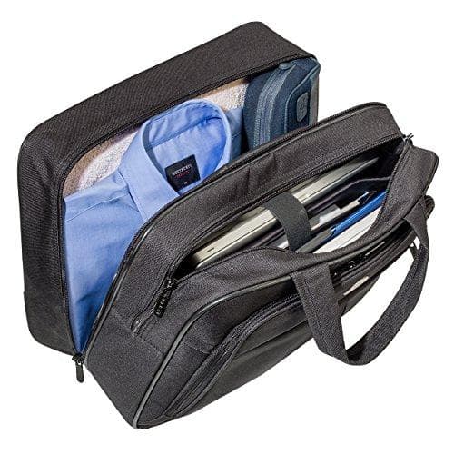 PEDEA Business Trolley "Premium Air" bärbar vagnfodral upp till 17,3 tum (43,9 cm) med övernattningsfack, svart