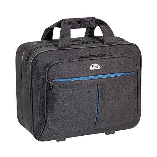 PEDEA Business Trolley "Premium Air" bärbar vagnfodral upp till 17,3 tum (43,9 cm) med övernattningsfack, svart