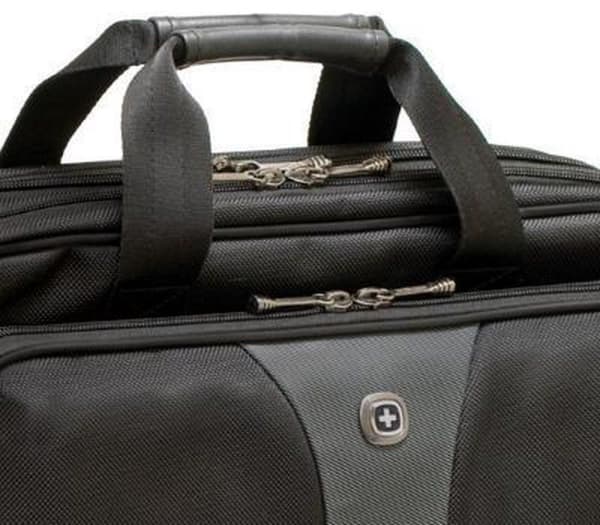 Wenger Legacy 16" -salkku, musta, harmaa kannettavan tietokoneen laukku