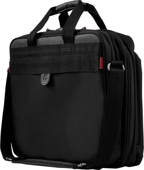 Wenger Legacy 16" -salkku, musta, harmaa kannettavan tietokoneen laukku