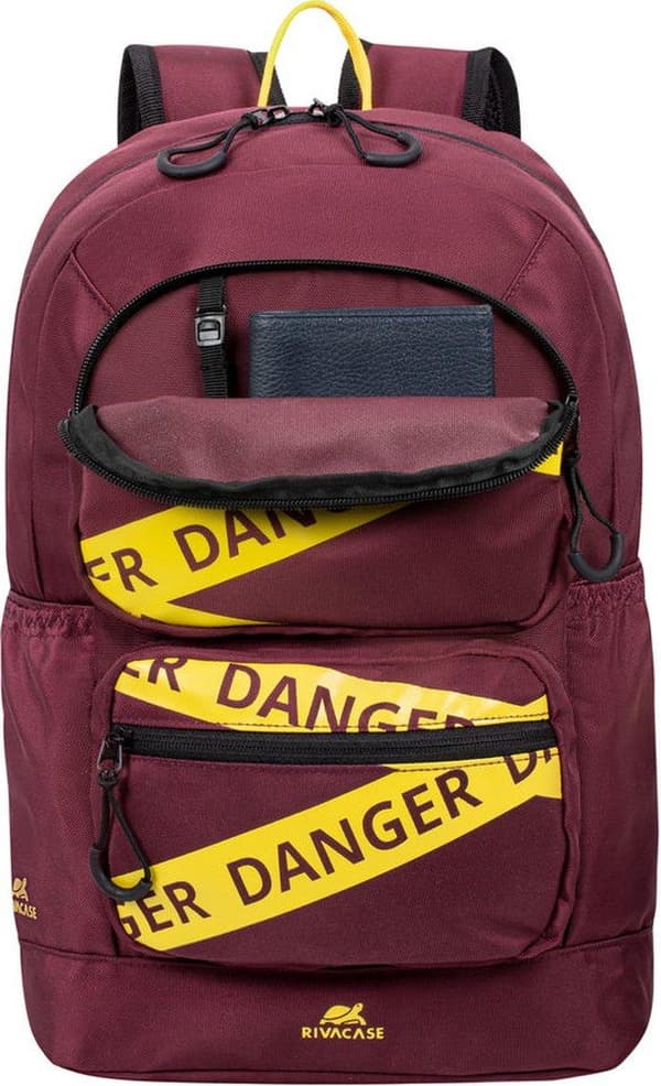 Rivacase Erebus kannettavan tietokoneen laukku 33,8 cm (13,3") Reppu Bordeaux punainen