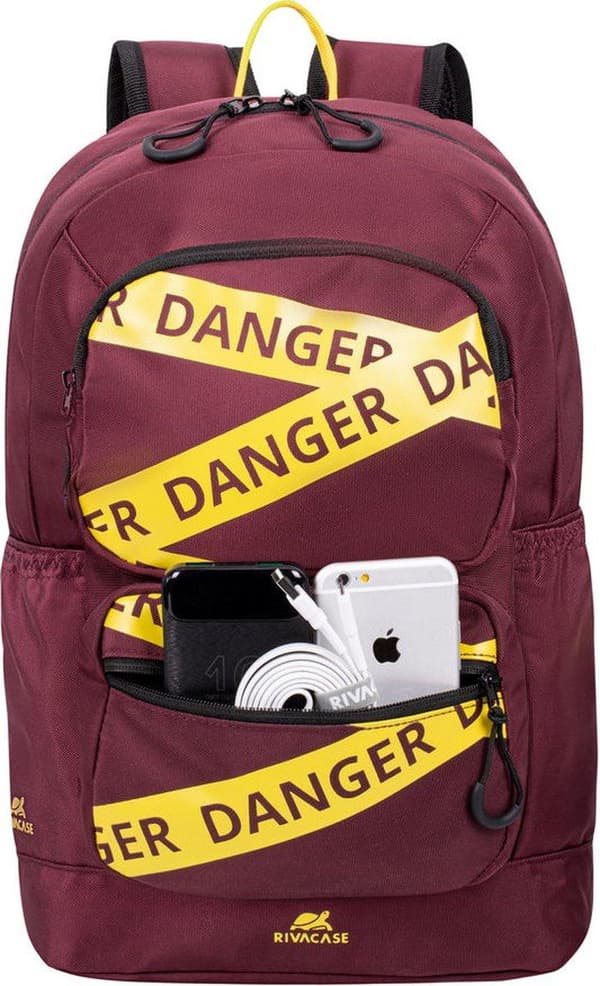 Rivacase Erebus kannettavan tietokoneen laukku 33,8 cm (13,3") Reppu Bordeaux punainen
