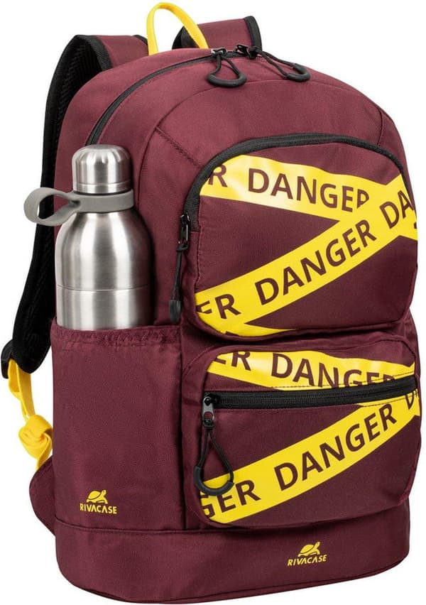 Rivacase Erebus kannettavan tietokoneen laukku 33,8 cm (13,3") Reppu Bordeaux punainen