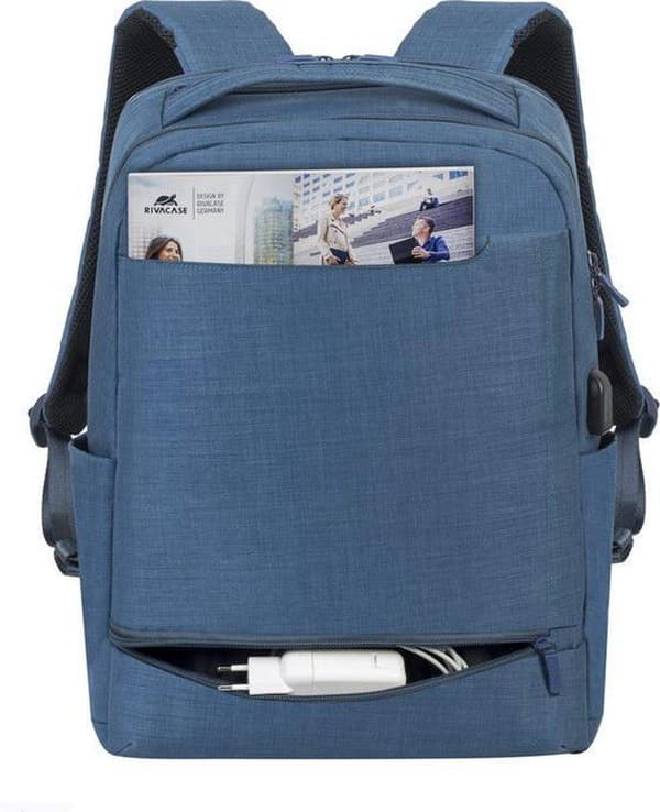 RivaCase 8365 - Laptop Ryggsäck - 17,3 tum - Extra fack för 10,1 tums surfplatta - Blå