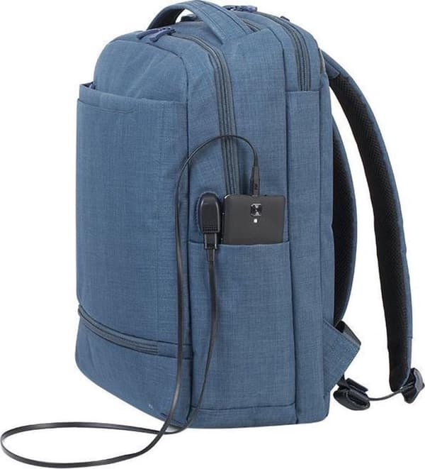 RivaCase 8365 - Laptop Ryggsäck - 17,3 tum - Extra fack för 10,1 tums surfplatta - Blå