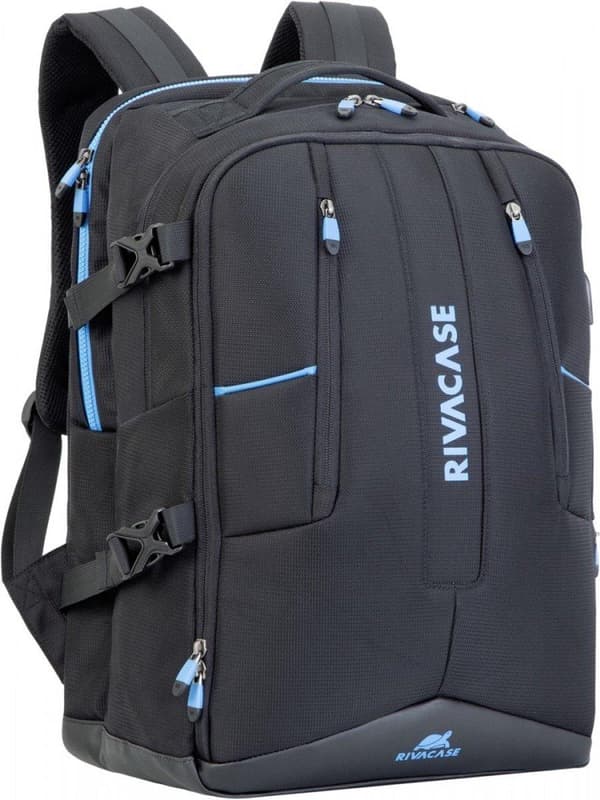 RivaCase 7860 - Laptop Gaming Ryggsäck - 17,3 tum - Extra fack för 10,1 tums surfplatta - Svart