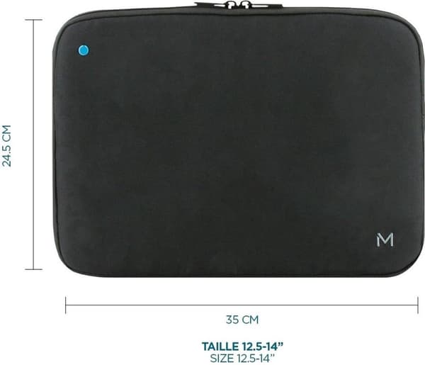 Mobilis 003065 anteckningsboksväska 35,6 cm (14") Förvaringsmapp/fodral Svart