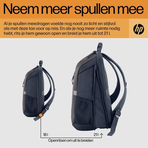 HP Travel 18 Liter 15,6 Iron Grey Laptop Ryggsäck ryggsäck
