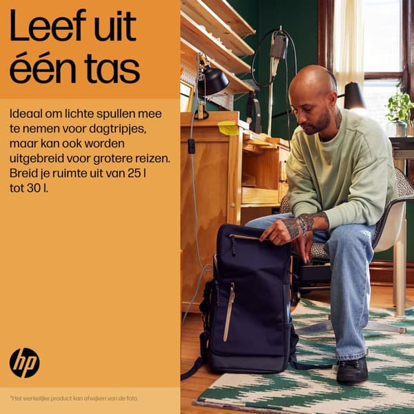 HP Travel 25 liter 15,6 blå rygsæk til bærbar computer