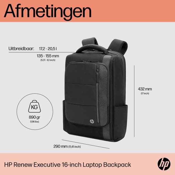 HP Renew Executive 16 tuuman kannettavan tietokoneen reppu
