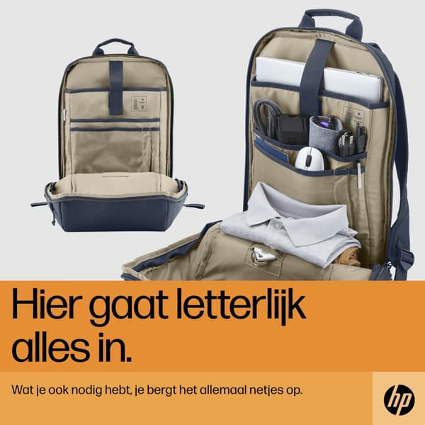 HP Travel 18 liter 15,6 Iron Grey Laptop Ryggsäck Ryggsäck Casual ryggsäck Blå, Grå Polyester