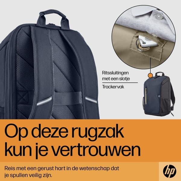 HP Travel 18 liter 15,6 Iron Grey Laptop Ryggsäck Ryggsäck Casual ryggsäck Blå, Grå Polyester