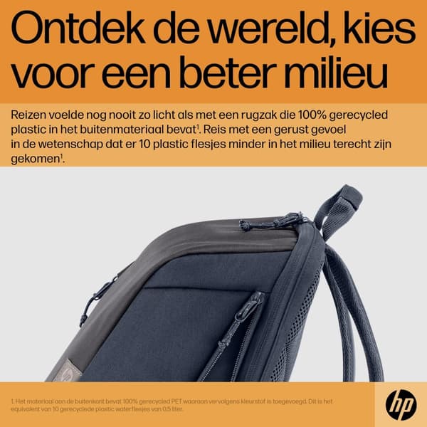 HP Travel 18 liter 15,6 Iron Grey Laptop Ryggsäck Ryggsäck Casual ryggsäck Blå, Grå Polyester