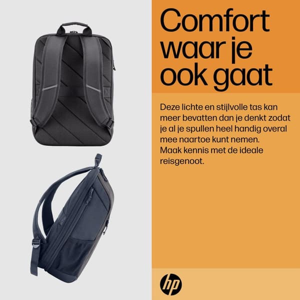 HP Travel 18 liter 15,6 Iron Grey Laptop Ryggsäck Ryggsäck Casual ryggsäck Blå, Grå Polyester