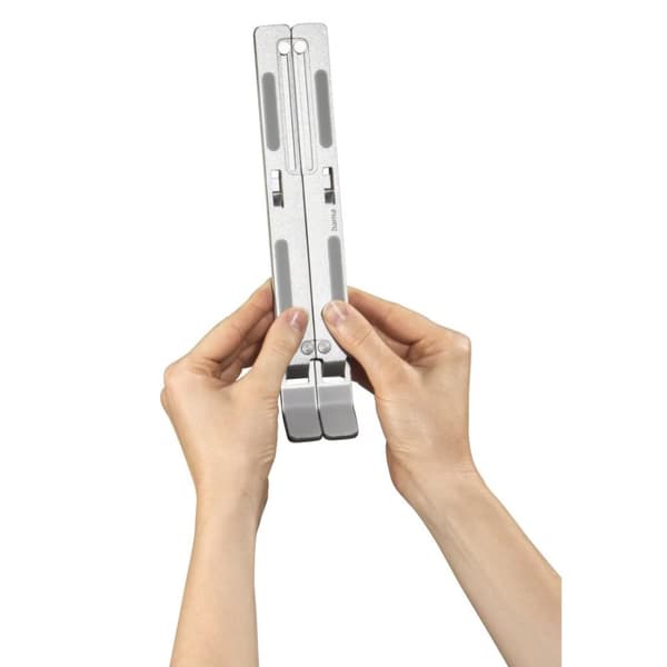 Hama "Aluminium" notebookstander, foldbar, vipbar, op til 39 cm (15,4"), sølv