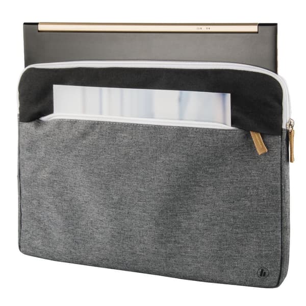 Hama Florence Laptop Sleeve, upp till 34 cm (13,3"), svart/grå