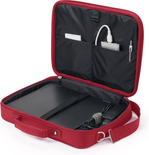 Dicota Eco Multi BASE notebookväska 39,6 cm (15,6") Portfölj Röd