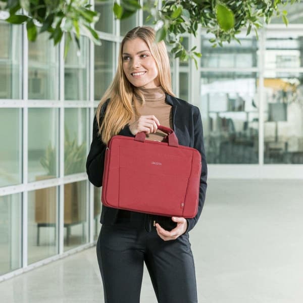 Dicota Eco Slim Case BASE notebookväska 35,8 cm (14,1") Portfölj Röd