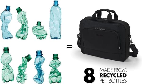 Dicota Eco Top Traveler laptopväska, för bärbara datorer upp till 14,1 tum, svart
