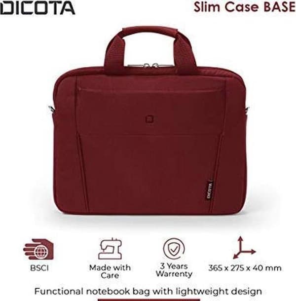 Dicota Slim Case BASE 14,1 tommer - Laptop-sleeve / Rød