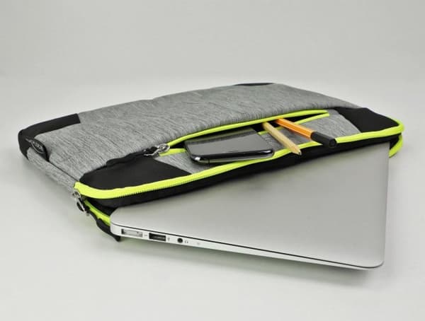 DeLOCK 18410 notebooktaske 33,8 cm (13,3") Opbevaringsmappe/sleeve Sort, Grå, Gul