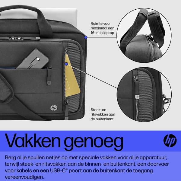 HP Renew Executive - Notebook skuldertaske - 40,9 cm (16,1") - sort - til ZBook Fury 16 G9 Mobile Workstation