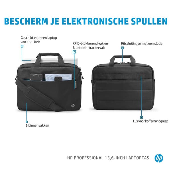 HP Professional - Notebook taske - 39,6 cm (15,6") - Atlantic Blue foring