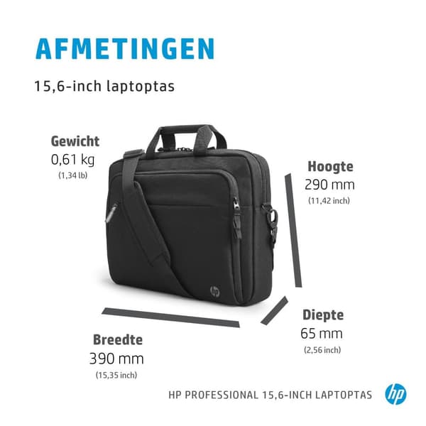 HP Professional - Notebook taske - 39,6 cm (15,6") - Atlantic Blue foring