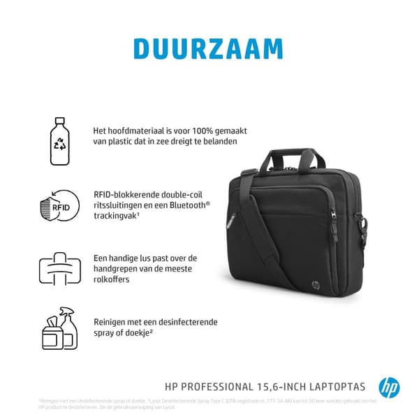 HP Professional - Notebook taske - 39,6 cm (15,6") - Atlantic Blue foring