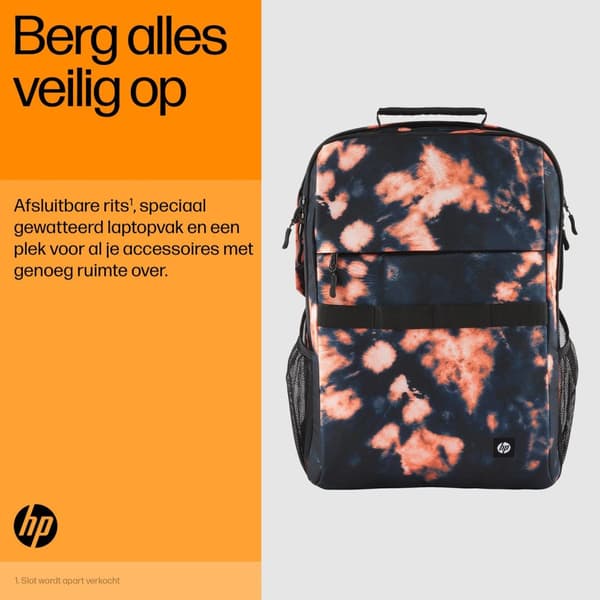 HP Campus XL-rygsæk (Tie Dye) - 50 % genanvendt plastik, LDPE-pose indeholder 100 % genbrugsplast, Bøjlemærke er lavet... - 305 mm - 165 mm - 430 mm -