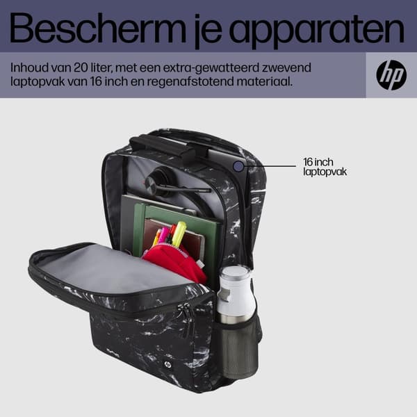 HP - Campus XL - Notebook-rygsæk - 40,9 cm (16,1") - Stenmarmor (7J592AA)