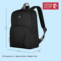 Miniatyrbillede 7 af 11: Wenger Motion, Rygsæk, Chic Black (612545)