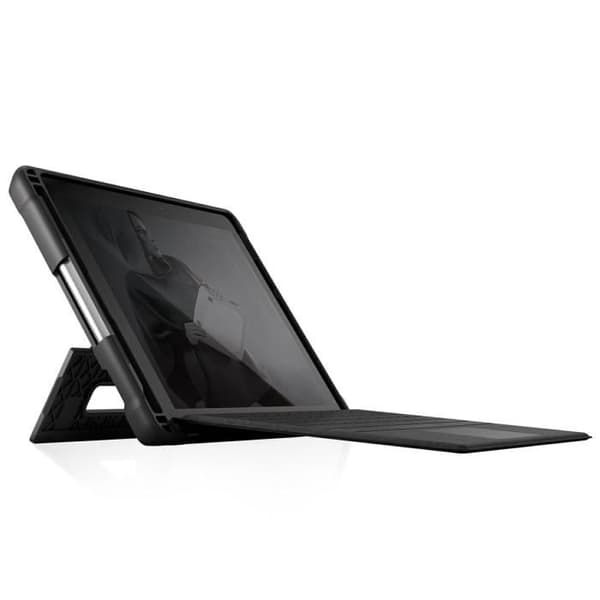 Förstärkt foliofodral - STM - Dux - Svart - Surface Go-kompatibel - Syntet