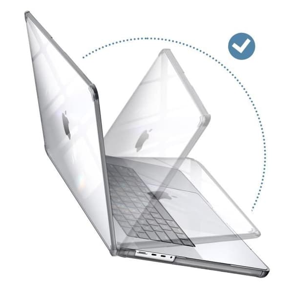 Helt fodral för MacBook Pro 14 2023 - SUPCASE - Stötsäkert - Transparent Svart